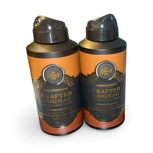 Bath & Body Works Crafted Cognac Men Deodorizing Body Spray 3.7 oz Lot of 2 New